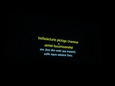 Sottotitoli su schermo cinematografico